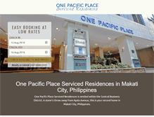 Tablet Screenshot of onepacificplaceresidences.com